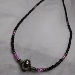 Pink and white necklace